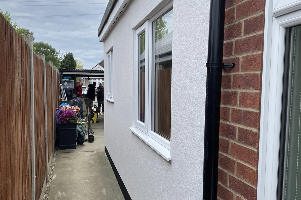 Silicone render transformation project photography in Grays, Essex