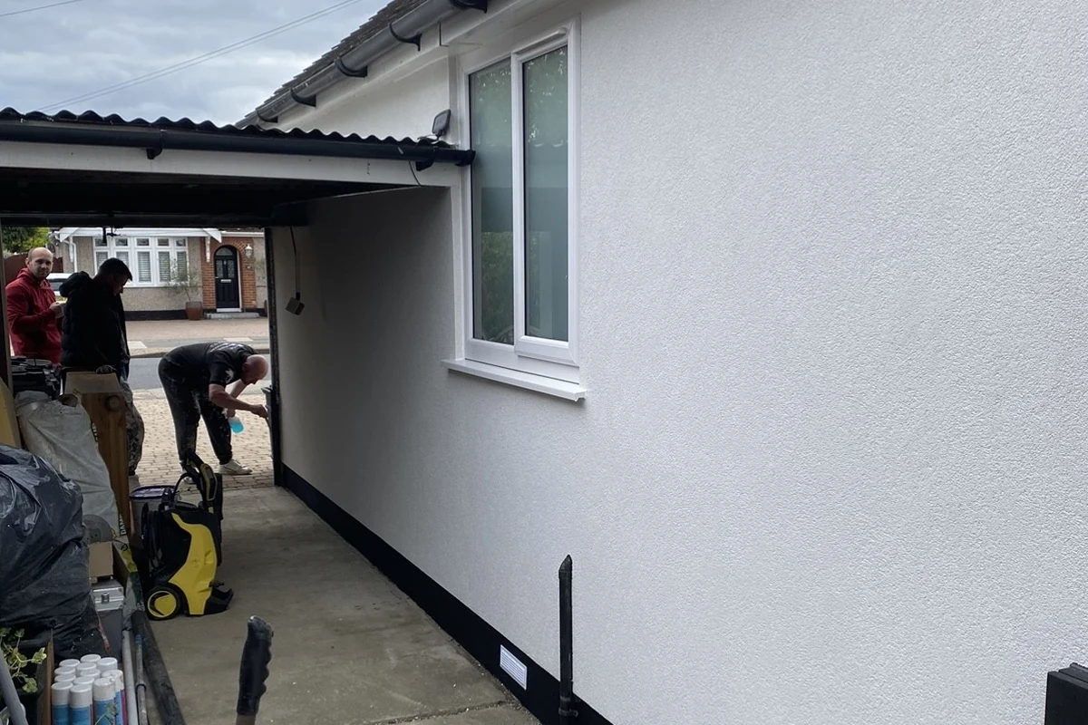 Silicone render transformation project photography in Grays, Essex