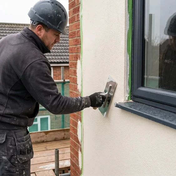 Silicone Rendering on a UK property
